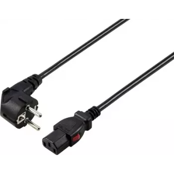 Sygonix SY-6733072 mrežni kabel IEC C13 sa zaključavanjem, CEE 7/7 na IEC C13, 2 m, crni