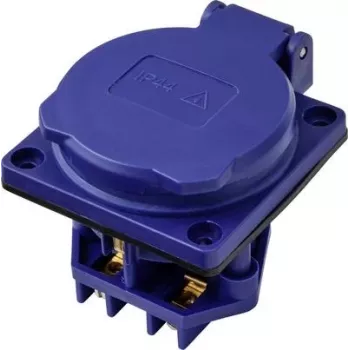 Sygonix SY-6746376 Schuko utičnica IP44 plava
