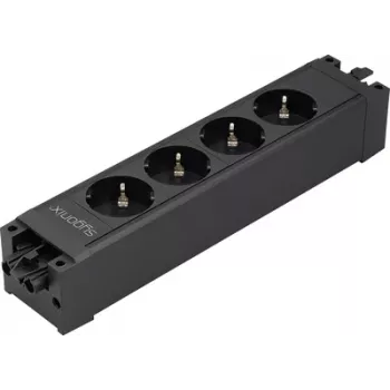 Sygonix SY-6872232 4-struki modul utičnica bez prekidača, crni
