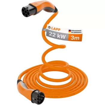 LAPP MOBILITY Helix Type 2 kabel za punjenje samonamotavajući 22 kW 32 A 3 m narančasti
