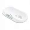 Beurer BY90 pametna vaga za bebe s Bluetoothom, kapacitet 20 kg, preciznost 5 g, zaobljena površina za vaganje, LCD zaslon, bijela