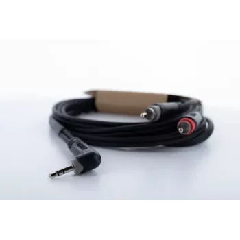 Cordial 14861 3,5mm jack na 2x RCA audio Y-adapter kabel 5m crni