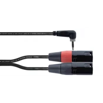 Cordial EY 1.5 WRMM XLR Y-adapter kabel 3,5mm TRS na 2x XLR utikač 1,5m crni 14874