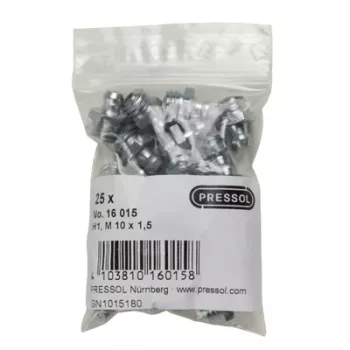 Pressol Conical Grease Nipple H1 Straight M10 x 1.5 25 Pieces (16 015)