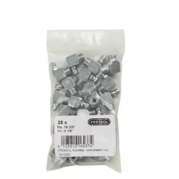 Pressol Conical Grease Nipple H3-90°, G 1/8, Zinc-Plated Steel, 25-Pack (16 237)