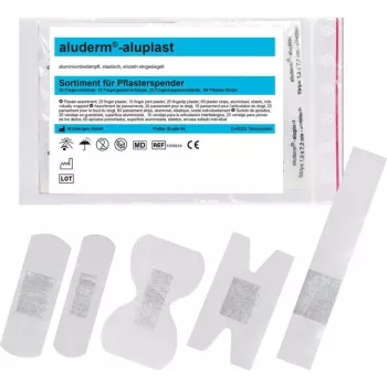 SÖHNGEN Adhesive Plaster White 1.9 x 7.2 cm, 30 Pieces, Hypoallergenic, Breathable, Elastic, Non-stick Wound Pad 1009911