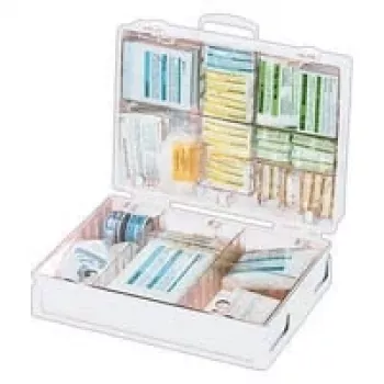 SÖHNGEN First Aid Kit MT-CD 13169 DIN 13169 Industrial First Aid Box, Orange ABS, Wall-Mountable, 2 Compartments, Toggle Latches, Dust & Splash Protected, Includes Wall Bracket, For >50 Employees 3001156