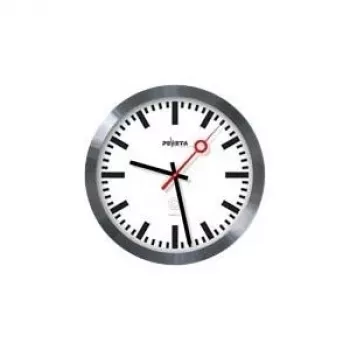 PEWETA Radio-Controlled Railway Station Wall Clock, 30 cm, Aluminium 51.020.325