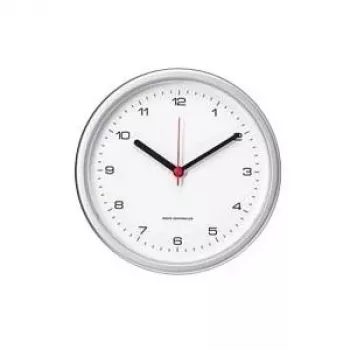 PEWETA Radio-Controlled Wall Clock Design Silver 305 mm 51.001.213