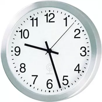 PEWETA Radio-Controlled Aluminum Wall Clock 20cm Silver 51.017.215