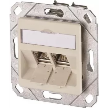 METZ CONNECT BTR E-DAT modul 8/8(8) UPk podžbukna podatkovna utičnica, 2x RJ-45, CAT 6e, oklopljena, biserno bijela RAL 1013 1309121101-E