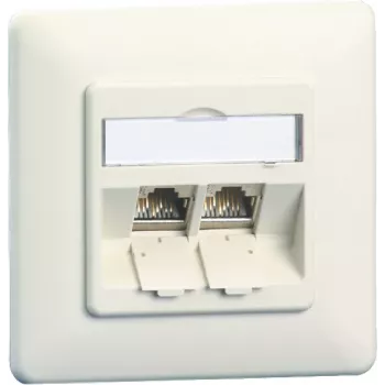 METZ CONNECT E-DAT modul 8/8(8) UP podžbukna RJ45 priključna kutija Cat.6A, oklopljena, čisto bijela 1309121002-E-90