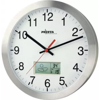 PEWETA Radio-Controlled Wall Clock 51.161.315, White Dial, 300 mm, DCF77