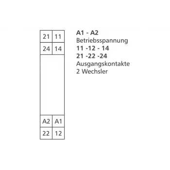 METZ CONNECT RM 21/21 230VAC modul sučeljnog releja s LED-om, 2 izmjenična kontakta, DIN tračnica, 11050705