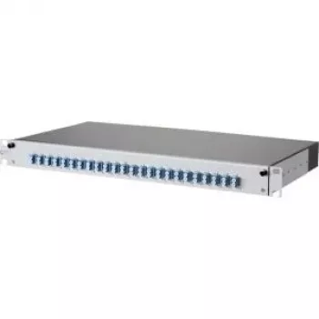 METZ CONNECT 1502697424-E Cat.6A oklopljeni 24-Port 1U patch panel, bezalati IDC, svijetlosivi