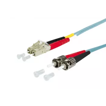 METZ BTR 151J1JOAO10E OpDAT OM3 LC-duplex na 2x ST multimode optički patch kabel, 1m, aqua, LSZH