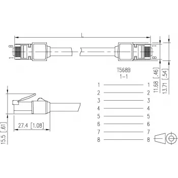 METZ CONNECT 13084V1500-E Cat6 S/FTP mrežni kabel, RJ45, 1,5 m, crni