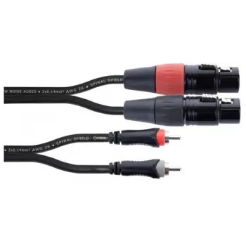Cordial EU 1.5 FC XLR na RCA audio kabel 1,5m crni 14852