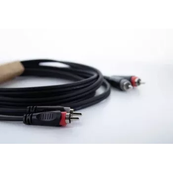 Cordial 14837 RCA audio kabel 2x RCA utikač na 2x RCA utikač 3 m crni PVC twin kabel