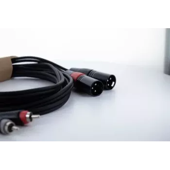 Cordial EU 3 MC XLR na RCA audio kabel 3m crni 14849
