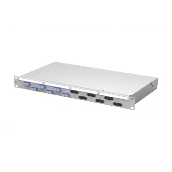 METZ CONNECT VIK 6xSC-D OS2 optički patch panel, 1U rack montaža, 12 vlakana, single-mode, svijetlo sivi 150450E206-F