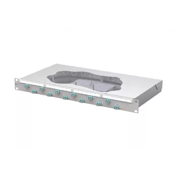 METZ CONNECT OpDAT fix spojni patch panel 12xLC-D OM3, 1U, 24 vlakana, svijetlo sivi 1504557712-F