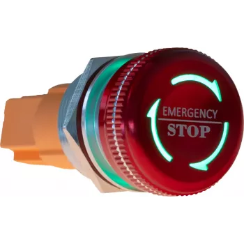 JOY-IT Button22NA-01 tipkalo za nužno zaustavljanje, mehanička blokada, crveno/zeleno, Ø22 mm, IP67, IK10