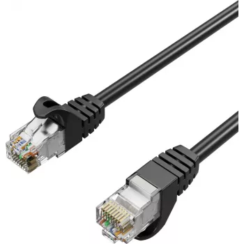 Flexline FL31-39485 Cat.7 S/FTP PUR patch kabel, RJ45, 30m, crni