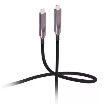 Flexline USB-C hibridni aktivni optički kabel 12,5m 8K 60Hz 10Gbps 60W PD TPU crni FL31-44211