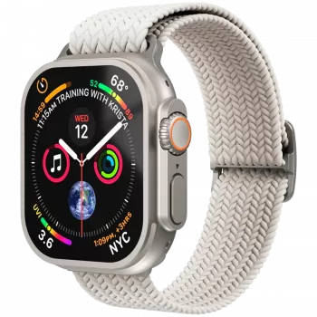 VONMÄHLEN Woven Loop za Apple Watch 40/41/42mm, krem