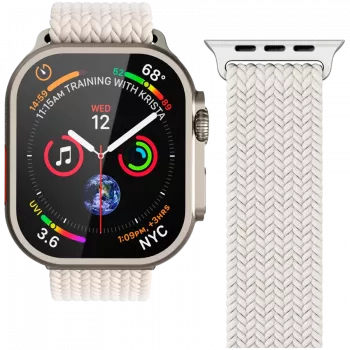 VONMÄHLEN Woven Loop za Apple Watch 40/41/42mm, krem