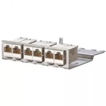 METZCONNECT BTR E-DATmodul 6x88 1U CAT6 patch panel sa 6 oklopljenih RJ45 modula, integriranim upravljanjem kabela i rasterećenjem vuče 130922-03-E