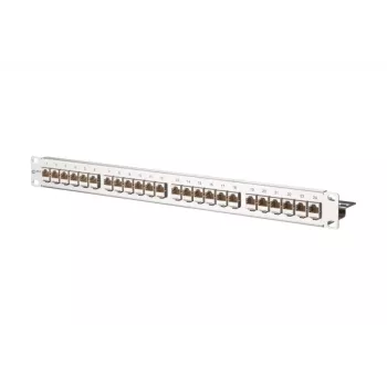 METZ CONNECT 130921-E EDATmod-MP24 24-portni E-DAT-modul patch panel, nehrđajući čelik, 1U