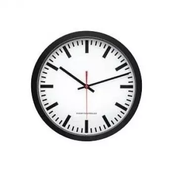 PEWETA Radio-Controlled Train Station Wall Clock Black 300 mm 51.001.322