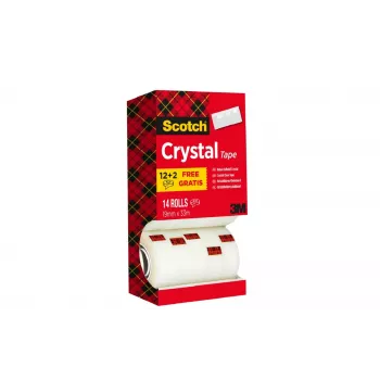 3M Scotch Crystal Clear traka, 19 mm x 33 m, 14 rola (12 + 2 gratis) 6-1933R14