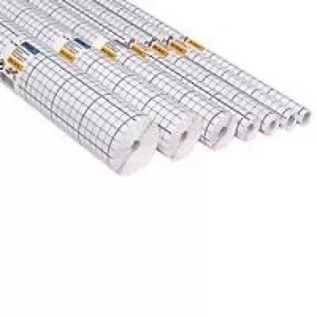 HERMA zaštitna folija za knjige, samoljepljiva, 400 mm x 25 m, prozirna, sjajni PP, mrežne linije 7025
