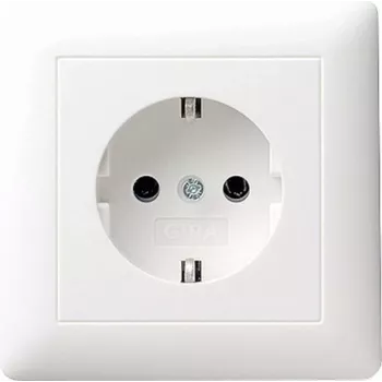 GIRA Standard 55 Schuko utičnica s punom pločom, čisto bijela svileno mat (0440 27)