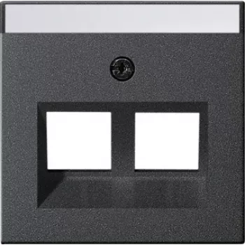 Gira System 55 pokrovna ploča za Modular Jack 30° 2-struka antracit 264028
