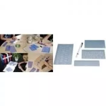 WEDO set šablona za slova, 5 mm, 10 mm, 20 mm, prozirni, plastična kutija (70 12)