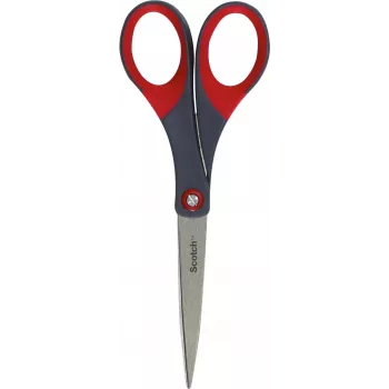 3M Scotch Precision škare 180 mm crveno-sive šiljaste nehrđajući čelik Comfort Grip (1447)