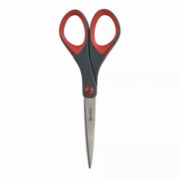 3M Scotch Precision škare 180 mm crveno-sive šiljaste nehrđajući čelik Comfort Grip (1447)