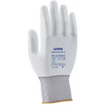 Uvex phynomic lite w Protective Gloves, Size 9, Grey/White 6004109