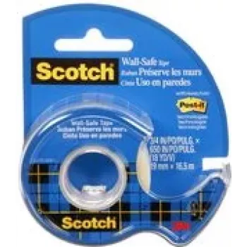 3M Scotch Wall-Safe traka s ručnim dispenzerom, 19mm x 16,5m, prozirna, uklonjiva bez ostataka 183-EFDG