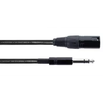 Cordial EM 3 MV XLR na 6,3 mm TRS jack audio kabel, 3 m, crni 14812