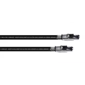 Cordial 15609 CAT 6a SF/UTP patch kabel 1,5 m crni PUR