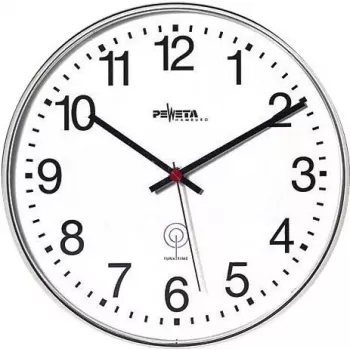 PEWETA Radio-Controlled Wall Clock Matte Plastic 30 cm Black/White 51.130.313