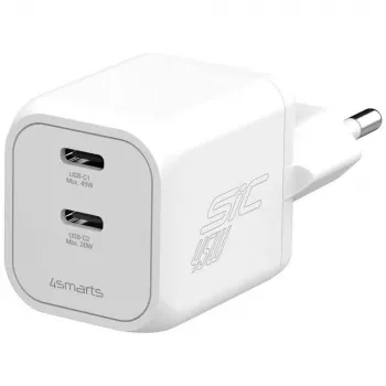 4smarts PDPlug SiC Dual 45W 2C bijeli zidni punjač