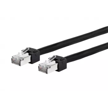 METZ CONNECT 13084U1500-E Cat.6 Ultraflex500 VoIP patch kabel RJ45 utikač na RJ45 utikač, AWG 26/7, PUR, crni, 1,5 m