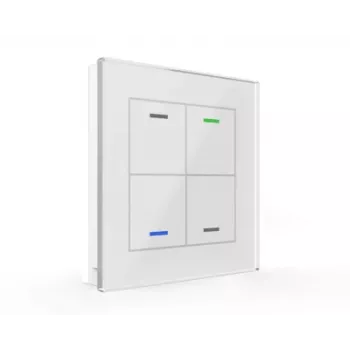 MDT BE-GTL4TW.01 staklena sklopka II Light 4 tipke bijela