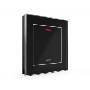 MDT stakleno tipkalo II Light 1-struko RGBW crno KNX stakleno tipkalo sa senzorom temperature BE-GTL10S.01S